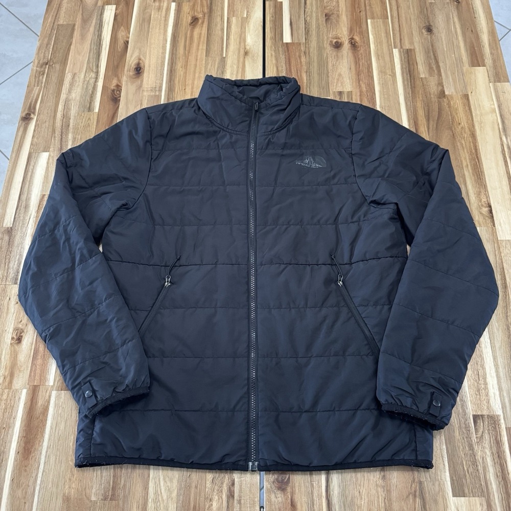 North Face Bombay Jacket Mens M Black Quilted Full Zip Lightweight Outdoor